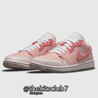 אייר ג'ורדן 1 LOW MIGHTY SWOOSHERS PINK. מידות 36-46. משלוח חינם