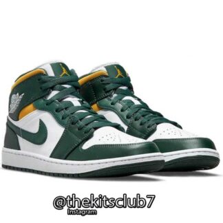 אייר ג'ורדן 1 MID GREEN YELLOW. מידות 36-46. משלוח חינם
