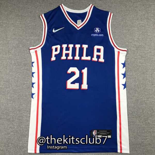 גופיית כדורסל PHILA BLUE EMBIID 21/22. משלוח חינם