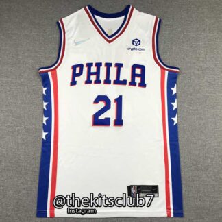 גופיית כדורסל PHILA WHITE EMBIID 21/22. משלוח חינם