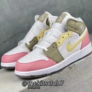 אייר ג'ורדן 1 AJ1 MID SE PASTEL GRIND. מידות 36-39. משלוח חינם