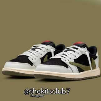אייר ג'ורדן 1 AJ1 LOW TRAVIS SCOTT OLIVE. מידות 36-47. משלוח חינם
