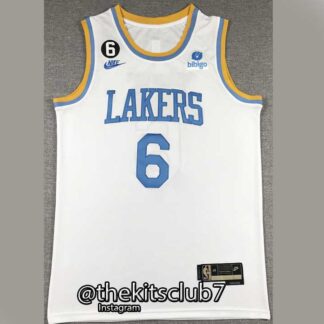 גופיית כדורסל אן.בי.איי 2023 לייקרס לבן-כחול JAMES. משלוח חינם