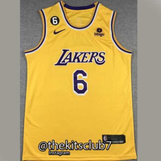 גופיית כדורסל אן.בי.איי 2023 לייקרס צהוב JAMES. משלוח חינם