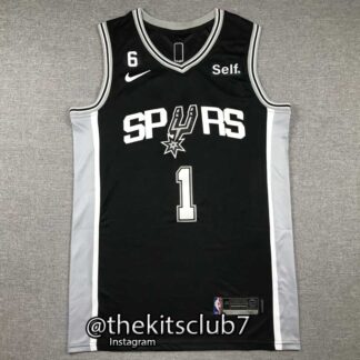 גופיית כדורסל אן.בי.איי 2023 סן אנטוניו WEMBANYAMA. משלוח חינם