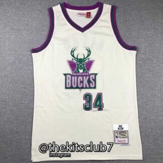 גופיית כדורסל נוסטלגיה מילווקי אלן Mitchell & Ness BUCKS ALLEN. משלוח חינם