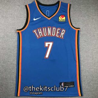 גופיית כדורסל אן.בי.איי 2024 אוקלהומה הולמגרן OKC BLUE HOLMGREN 2024 . משלוח חינם