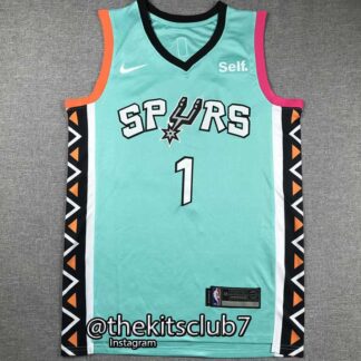 גופיית כדורסל אן.בי.איי 2023 סן אנטוניו וומבניאמה SPURS CITY EDITION WEMBANYAMA 2023 . משלוח חינם