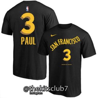 טי שירט אן.בי.איי גולדן סטייט פול WORRIORS BLACK PAUL 2024 . משלוח חינם