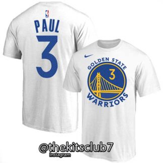 טי שירט אן.בי.איי גולדן סטייט פול WORRIORS WHITE PAUL 2024 . משלוח חינם