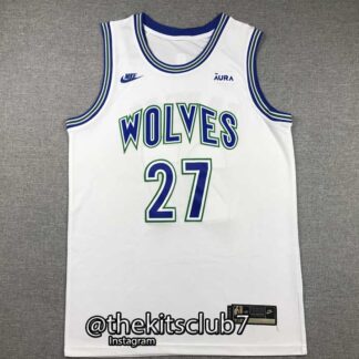 גופיית כדורסל אן.בי.איי מינסוטה 2024 WOLVES WHITE GOBERT. משלוח חינם