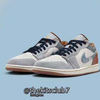 אייר ג'ורדן 1 AJ1 LOW SE PHANTOM DENIM SWOOSH. מידות 36-46. משלוח חינם