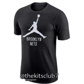 טי שירט ג'אמפמן ברוקלין JUMPMAN NETS BLACK 2024 . משלוח חינם
