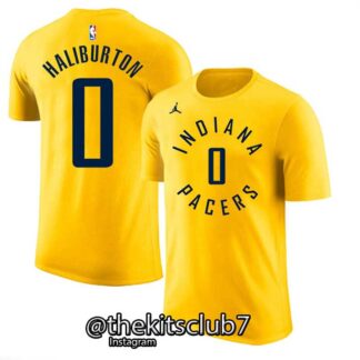 טי שירט אן.בי.איי אינדיאנה INDIANA YELLOW HALIBURTON 2024 . משלוח חינם