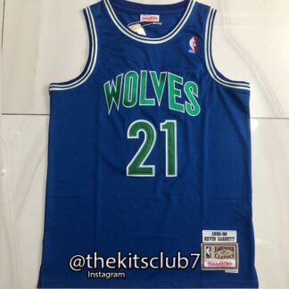 גופיית כדורסל נוסטלגיה מינסוטה קווין גארנט Mitchell & Ness WOLVES BLUE 1995-96 GARNETT. משלוח חינם