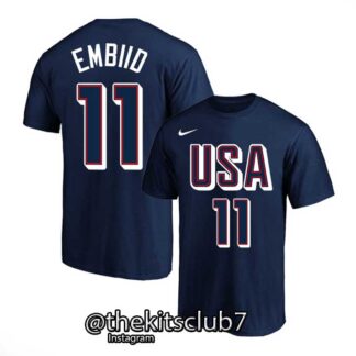 טי שירט נבחרת ארה"ב USA BLUE EMBIID 2024 . משלוח חינם