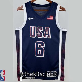 גופיית כדורסל נבחרת ארה"ב USA BLUE 2024 JAMES. משלוח חינם