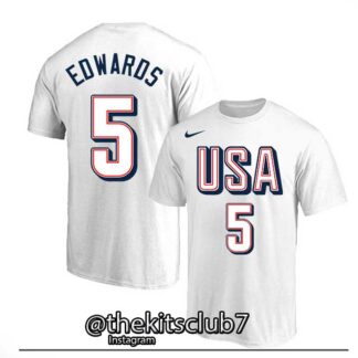 טי שירט נבחרת ארה"ב USA WHITE EDWARDS 2024 . משלוח חינם