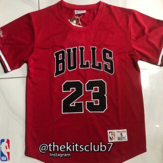 חדש!! חולצת נוסטלגיה שיקגו ג'ורדן  Mitchell & Ness BULLS RED SHIRT JORDAN. משלוח חינם