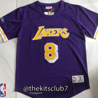 חדש!! חולצת נוסטלגיה לייקרס קובי Mitchell & Ness LAKERS PURPLE KOBE 8. משלוח חינם