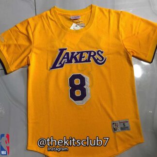 חדש!! חולצת נוסטלגיה לייקרס קובי Mitchell & Ness LAKERS YELLOW KOBE 8. משלוח חינם