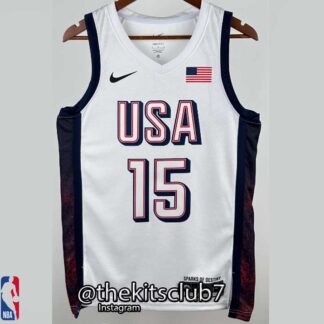 גופיית כדורסל נבחרת ארה"ב USA WHITE 2024 BOOKER. משלוח חינם