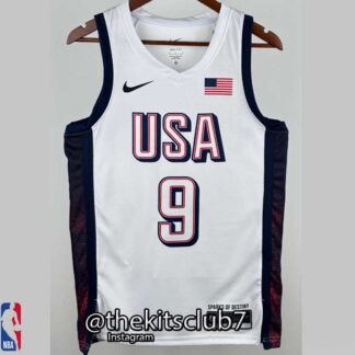 גופיית כדורסל נבחרת ארה"ב USA WHITE 2024 HALIBURTON. משלוח חינם