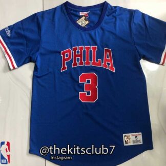 חדש!! חולצת נוסטלגיה פילדלפיה כחול אייברסון  Mitchell & Ness PHILA BLUE IVERSON. משלוח חינם