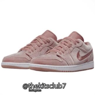 אייר ג'ורדן 1 AJ1 LOW SE PINK VELVET. מידות 36-40. משלוח חינם