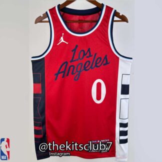 גופיית כדורסל אן.בי.איי קליפרס אדום ווסטברוק 2025 CLIPPERS RED WESTBROOK. משלוח חינם