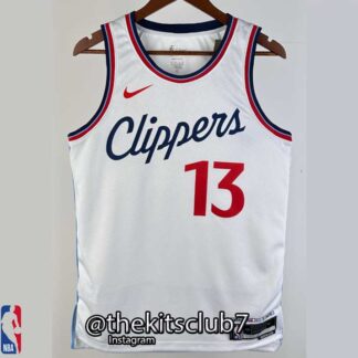 גופיית כדורסל אן.בי.איי קליפרס לבן ג'ורג' 2025 CLIPPERS WHITE GEORGE. משלוח חינם