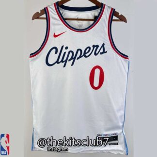 גופיית כדורסל אן.בי.איי קליפרס לבן ווסטברוק 2025 CLIPPERS WHITE WESTBROOK. משלוח חינם