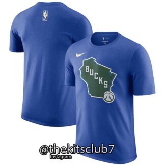 חולצת אן.בי.איי מילווקי BUCKS BLUE 2025 . משלוח חינם