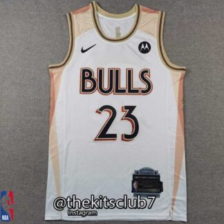 גופיית כדורסל אן.בי.איי שיקגו בולס ג'ורדן 2025 BULLS WHITE JORDAN. משלוח חינם