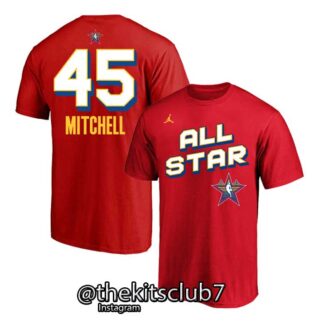 חולצה אן.בי.איי אול סטאר 2025 מיטשל T-SHIRT ALL STAR 2025 RED MITCHELL . משלוח חינם