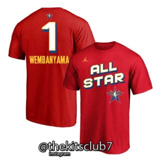 חולצה אן.בי.איי אול סטאר 2025 וומבניאמה T-SHIRT ALL STAR 2025 RED WEMBANYAMA . משלוח חינם