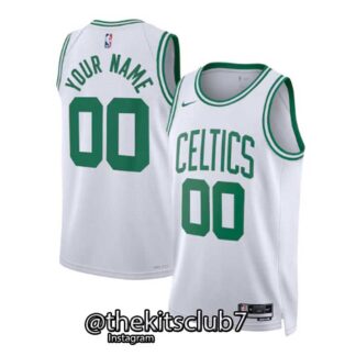 גופיית משחק נייקי בוסטון סלטיקס עם הדפסת שם ומספר לבחירה. משלוח חינם