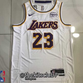 גופיית כדורסל אן.בי.איי לייקרס לבן ג'יימס 2025 LAKERS WHITE JAMES. משלוח חינם