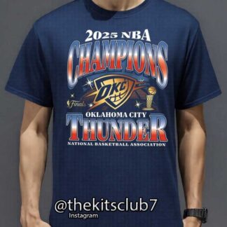חולצת אליפות טי שירט אוקלהומה 2025 NBA T-SHIRT OKC CHAMPIONS. משלוח חינם