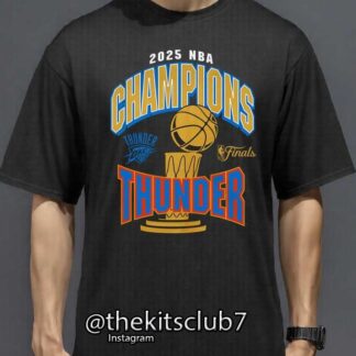 חולצת אליפות טי שירט אוקלהומה 2025 NBA T-SHIRT OKC CHAMPIONS. משלוח חינם