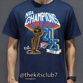 חולצת אליפות טי שירט אוקלהומה 2025 NBA T-SHIRT OKC CHAMPIONS. משלוח חינם