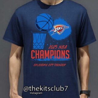 חולצת אליפות טי שירט אוקלהומה 2025 NBA T-SHIRT OKC CHAMPIONS. משלוח חינם