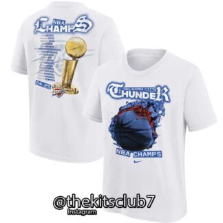 חולצת אליפות טי שירט אוקלהומה 2025 NBA T-SHIRT OKC CHAMPIONS. משלוח חינם