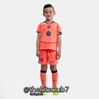 חליפת כדורגל ילדים ברצלונה שלישית 25/26. משלוח חינם