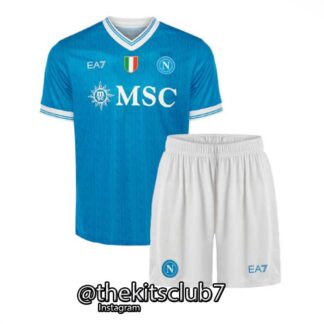 חליפת כדורגל ילדים נאפולי בית 25/26. משלוח חינם